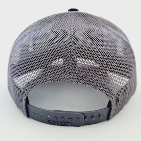 Georgia State Richardson 112 Trucker Cap Hat Mesh Snapback Black & Gray - Picture 4 of 4